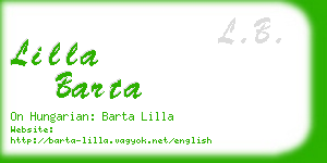 lilla barta business card